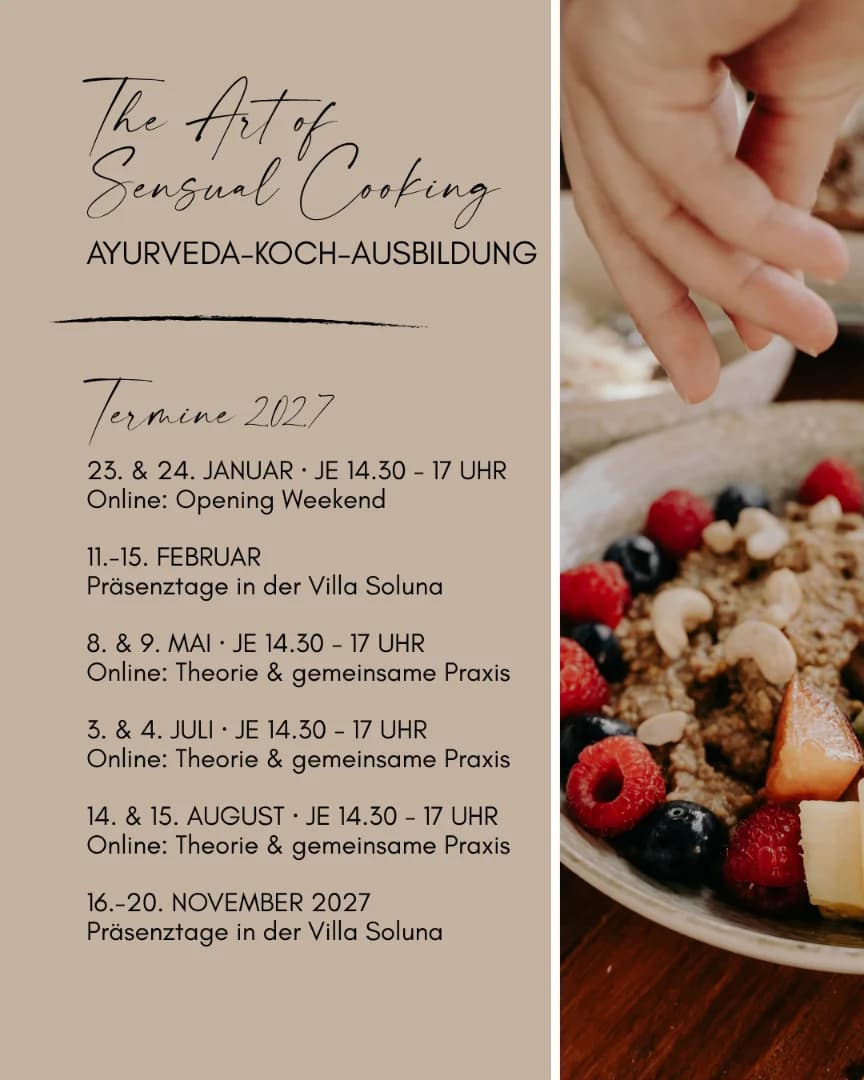 Bild vom Retreat The Art of Sensual Cooking – Ayurveda-Koch-Ausbildung mit Kim & Domi